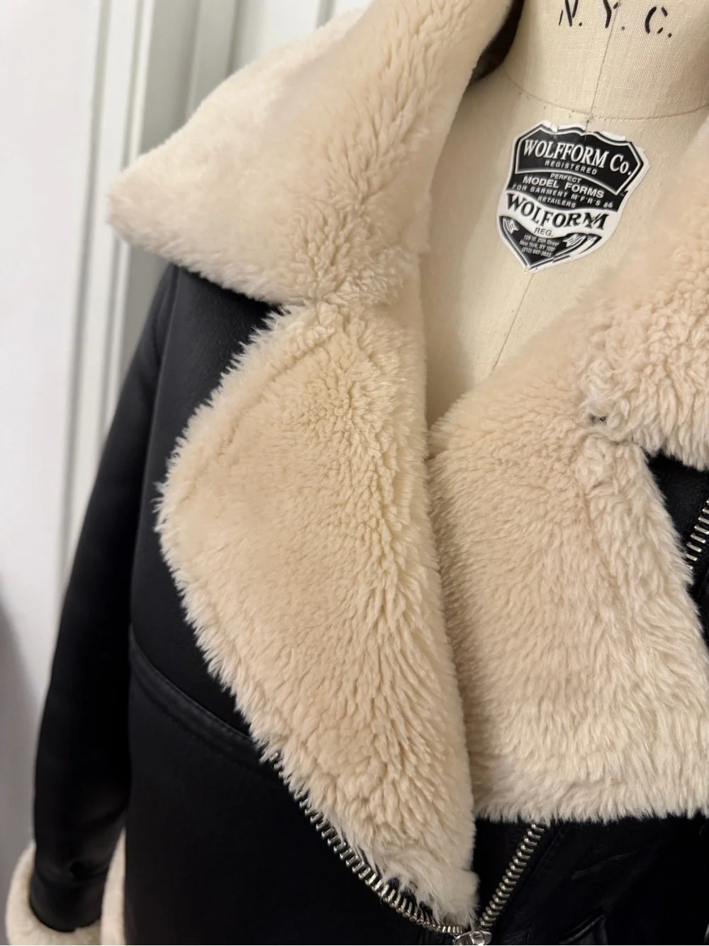 Frame Faux Shearling Coat - Picture 3 of 6